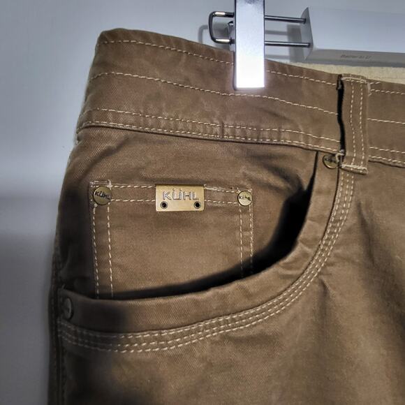 KUHL Men Size 40 X 32 Pants Khaki Brown Patina Dye Rebel Straight Leg Cotton - Picture 5 of 8
